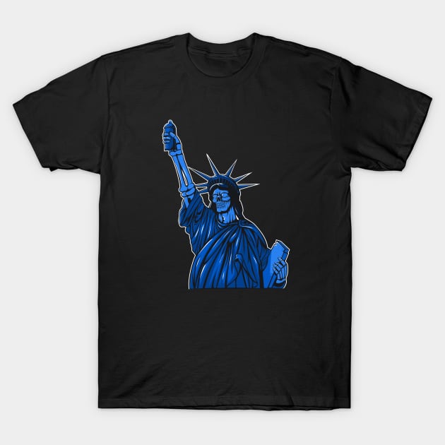 Liberty Paint The Town Blue T-Shirt by iconicole